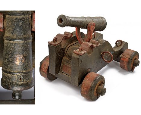 dating: 18th Century provenance: Europe, Iron, 33 mm cal. barrel, shaped as a truncated cone, decorated with five rings and p