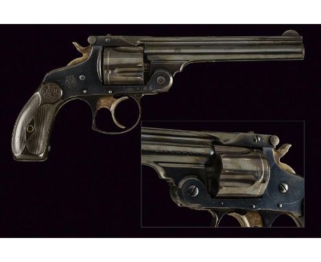dating: 1875-1890 provenance: USA, Round, rifled, swiveling barrel (some pitting inside), with rib equipped with fore-sight, 