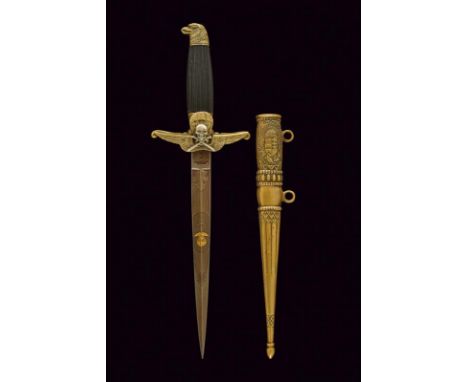 dating: 20th Century provenance: Hungary, Straight, double-edged blade, ribbed in the center, with two skulls on one facet, o