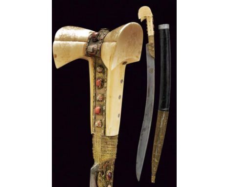 dating: Second half of the 19th Century provenance: Turkey, Single-edged blade of typical shape, with thin groove on the back