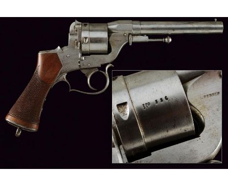 dating: about 1880 provenance: France, Round, rifled, 10.5 mm cal barrel, with octagonal base and fore-sight; smooth, six-sho