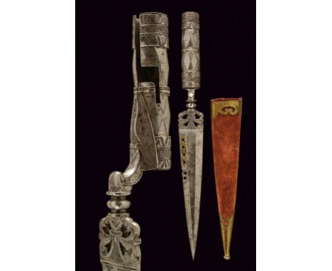 dating: 18th Century provenance: Italy, Straight, single-and false-edged blade, of triangular shape and hexagonal section, th