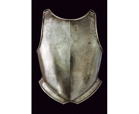 dating: 18th Century provenance: Italy, In iron, of a light shape, ribbed in the center, with neck-line, gussets and hemmed s