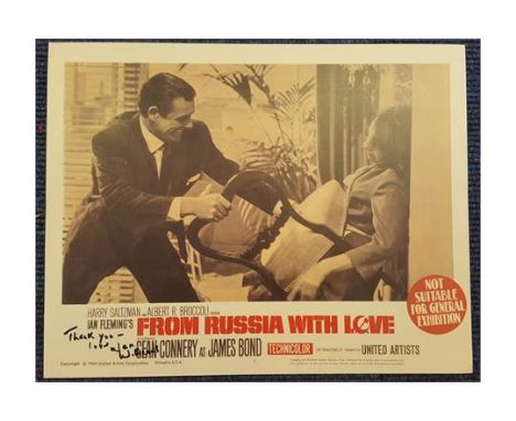 Jan Williams autographed James Bond print. Print, measuring 16x12 inches taken from a lobby card for the James Bond film From