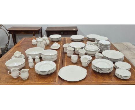 A VILLEROY &amp; BOCH 'MANOIR' TEA AND DINNER SERVICE, comprising twenty-three plates, fourteen breakfast plates, fifteen cof