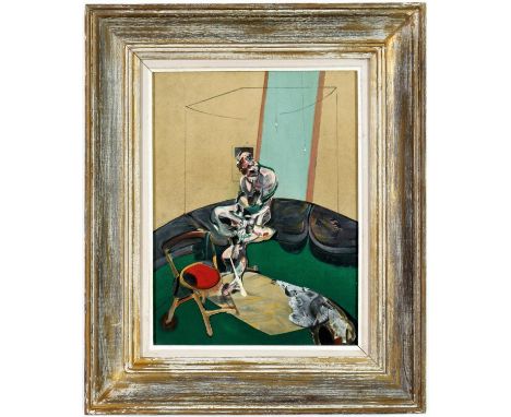 FRANCIS BACON, Portrait of George Dyer, off set lithograph, printed by Maeght, French vintage frame34cm x 24 cm.