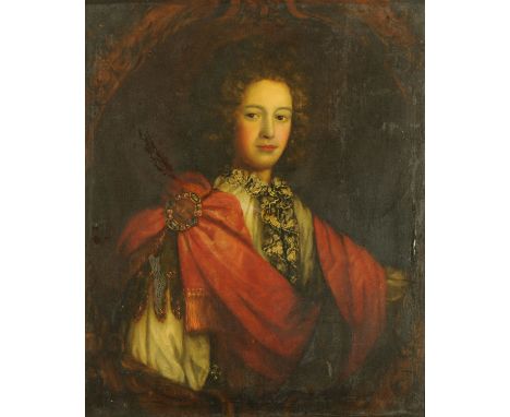 Atfer Sir Peter Lely, oil on canvas, portrait of a young man.  75 cm x 62 cm, framed. CONDITION REPORT: We have taken images 