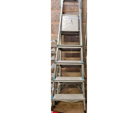 THREE WAY TOP FLIGHT LADDER &amp; A FIVE STEP, STEP LADDER