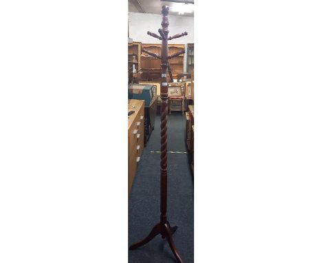 BARLEY TWIST HAT STAND &amp; WALKING STICK