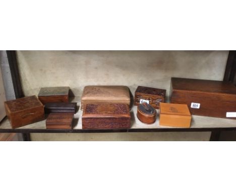10 WOODEN TRINKET BOXES