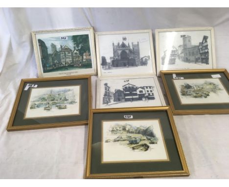 6 F/G PRINTS, SOME EXETER SCENES