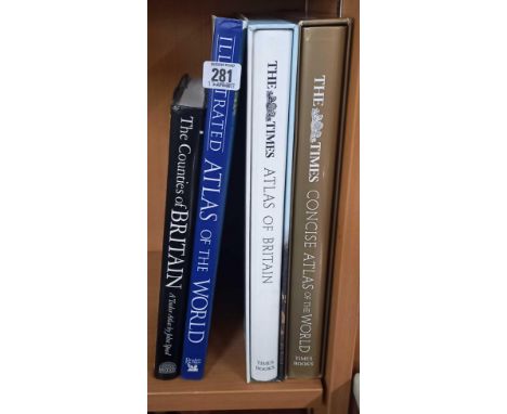3 ATLAS BOOKS &amp; A BOOK ON BRITAIN