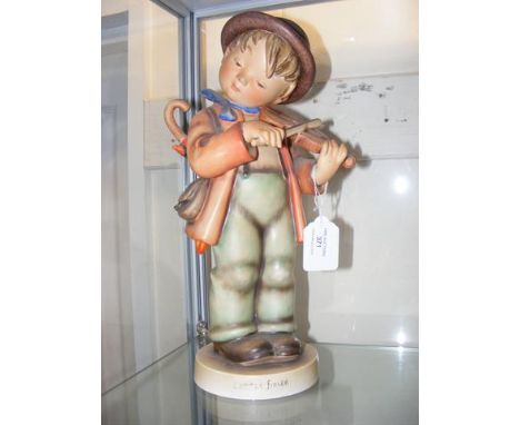 An extremely large Hummel figure of boy playing violin - entitled "Little Fiddler" - 34cm high CONDITION REPORTSEEMS FINE
