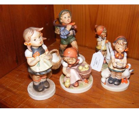 Six Hummel figures