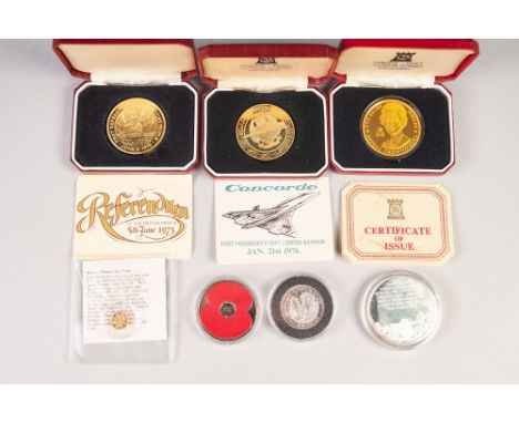 SMALL H.M.K. COMMEMORATIVE GOLD MEDALLION 'Lady Diana Spencer' from the Twelve Greatest Britons collectgion, 0.5gms of 14ct (