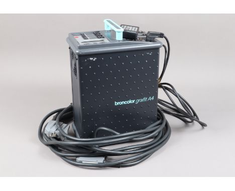 A Broncolor Grafit A4 3200J Power Pack, untested, some light surface marks, G-VG, with outer sleave, in maker's box, with Bro