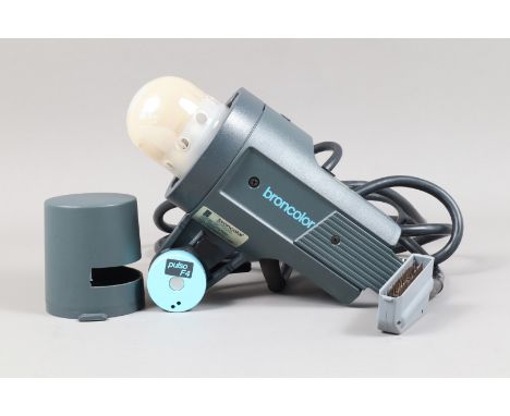A Broncolor Pulso F4 Flash Head, Type 32 126 10-16, 3200J flash tube, untested, some light wear, G, in maker's box, with addi
