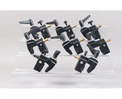Eight Manfrotto 035 Super Clamps, all with studs,all with 035 wedges, some light signs of use, G-VG