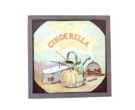 3¼in sq Magic Lantern Slides,  chromolitho story sets - Cinderella (12), Jack the Giantkiller (12), topographical and histori