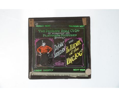 3¼in sq Magic Lantern Slides,  Cinema 'Coming Attraction' Slides - 1920s - 1950s,mainly US and UK titles, photographic, some 