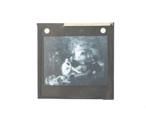3¼in sq Magic Lantern Slides,  story sets and part-sets - 'Dissolves - three pairs, one triple', 'Skating Experiences, Dicken