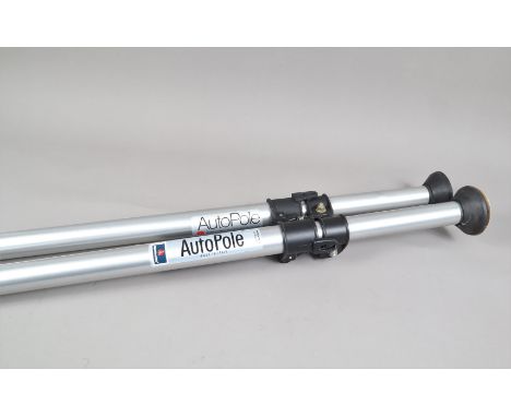 Two Manfrotto Autopoles, extend from 210cm to 376cm, both move freely, some light signs of use, G