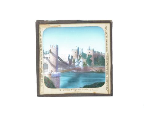 3¼in sq Magic Lantern Slides,  UK topographical - James Valentine 'The Land of The Rose Shamrock and Thistle', retailed by W 