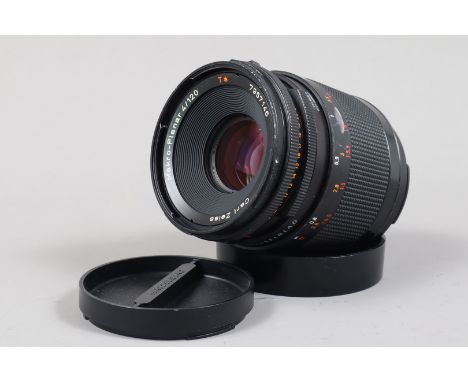 A Carl Zeiss Makro-Planar T* 120mm f/4 Lens, serial no 7957146, for Hasselblad, barrel G, oval white mark on focusing scale, 