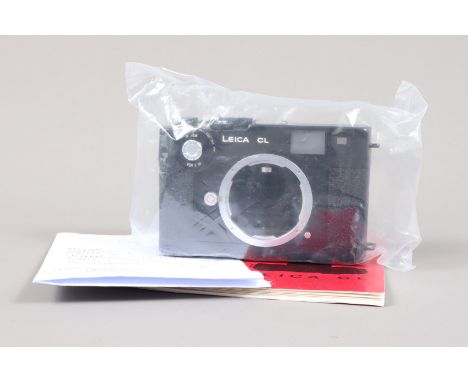 A Leitz Wetzlar Leica CL Compact Rangefinder Body, serial no 1433313, 1975-76, body VG, sealed in a clear plastic bag with a 