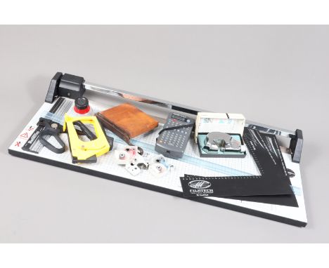 A Rotatarm Mastercut A2 Paper Trimmer and Other Stationary Items, Mastercut A2, G, with a Kodak No 1 trimming board, a Dexter