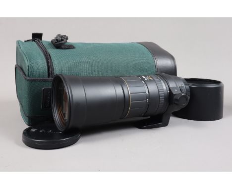 A Sigma 170-500mm f/5-6.3 APO Lens, Canon AF mount, serial no 1044784, barrel VG, elements VG, with tripod foot, lens hood, R