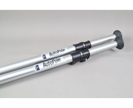 Two Manfrotto Autopoles, extend from 210cm to 376cm, both move freely, some light signs of use, G