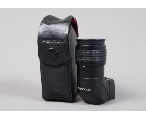 A Pentax Refconverter Right Angle Finder, model A, body VG, elements VG, in case with manual