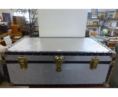 A steamer trunk