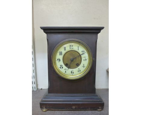 A late 19th Century German ebonised bracket clock