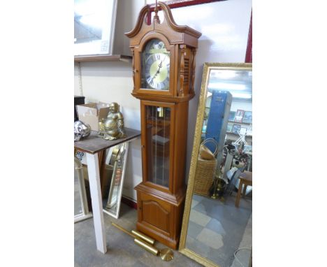 A West German oak longcase clock, a/f