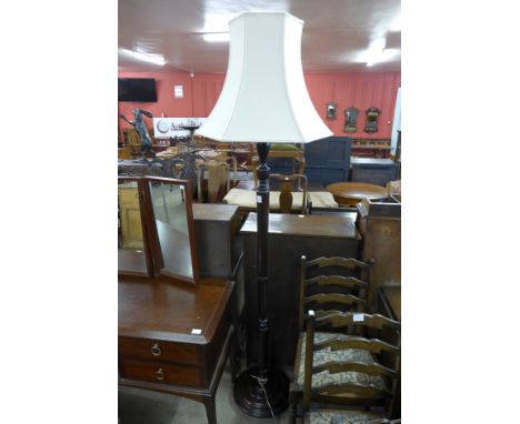 A beech standard lamp