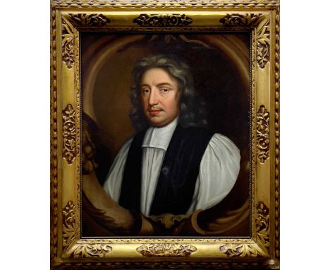 Mary Beale (1633-1699) Portrait of John Wilkins (1614-1672) Bishop of Chester and a founding member of the Royal Society, oil