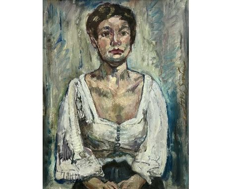 Josef SANTEN (1926-1988) Portrait Oil on board, signed, 60x47cm
