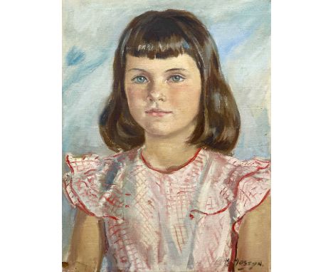 Marjorie MOSTYN RCA (1893-1979) Portrait of a Young Girl Oil on canvasSigned45 x 35cmNote - The sitter is Rosemary Warren gra