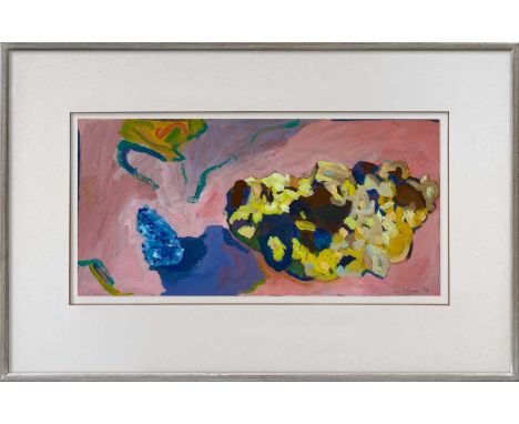 Tim NEWMAN (1956) Mineral Portrait  GouacheSigned and dated '96Further signed to verso23 x 46cmFrom the Personal Collection o