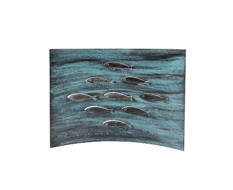 Simeon SMYTHE  Shoal Copper panel, signed, 12 x 16cm.This piece is in excellent condition.