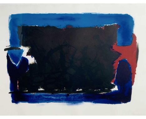 Trevor BELL (1930-2017) Clamp Image with black, 1982. Lithograph, signed and dated '82. Numbered 28/30. Paper size 57 x 76cm.