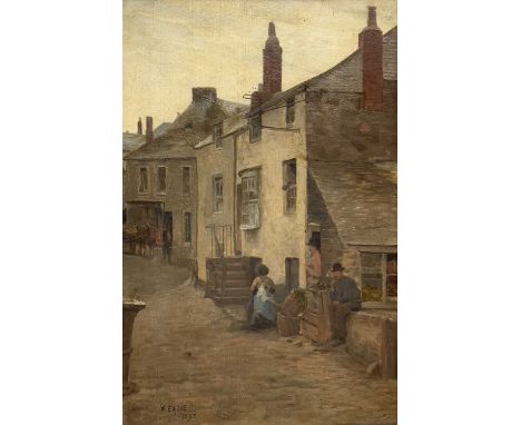 William EADIE (1846-1926) Old St Ives Oil on panel, signed and dated 1893, old labels to verso, 44 x 29cm.This wonderful hist