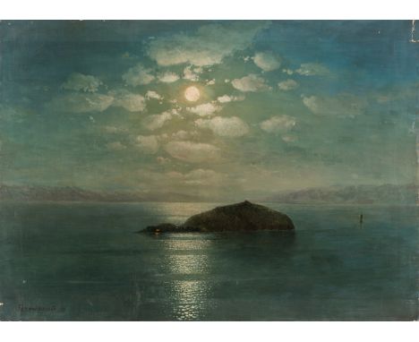 GEORGY BASHINZHAGYAN (ARMENIAN 1857-1925) Seascape, 1899 oil on canvas 75 x 103.7 cm (29 1/2 x 40 7/8 in.) signed and dated l