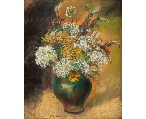 ISAAK LEVITAN (RUSSIAN 1860-1900) Flowers,  pastel on paperboard 37.5 x 31 cm (14 3/4 x 12 1/4 in.) signed by his brother pos