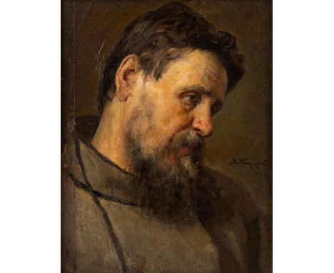 VLADIMIR MAKOVSKY (RUSSIAN 1846-1920) Portrait of a Revolutionary Alexander Soloviev , 1879 oil on canvas laid on board 37.5 