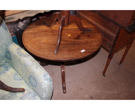 A 19th Century mahogany circular topped tripod table 