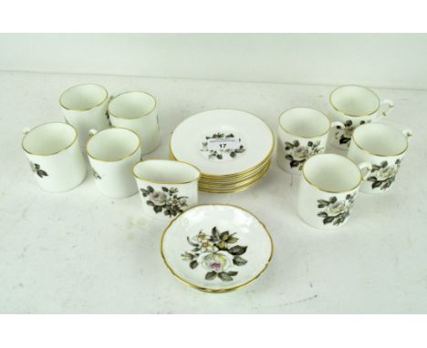 A Royal Worcester eight piece coffee set, comprising coffee cans, saucers, dishes and more