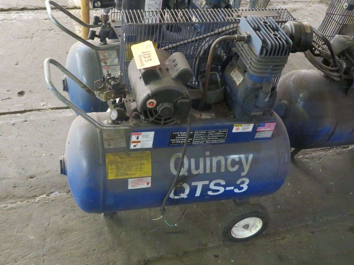 Quincy QTS3 20 Gallon Horizontal Air Compressor 3.5 HP, 6